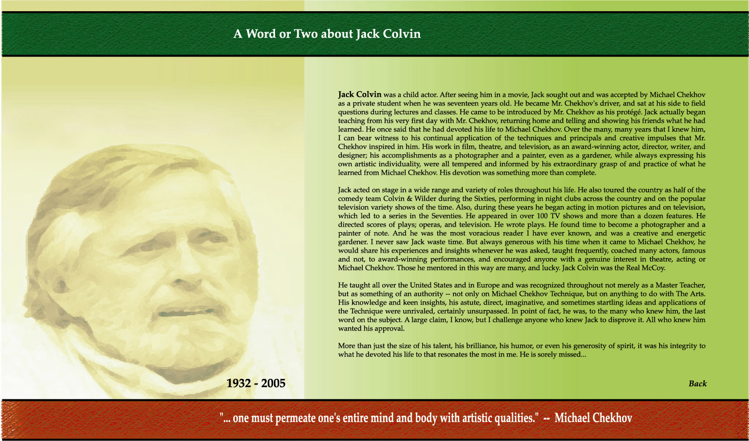 Jack Colvin Bio